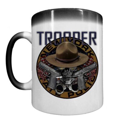 New York State Police Trooper Law Enforcement Heat Activated 15 oz Ceramic Custom Coffee Mug
