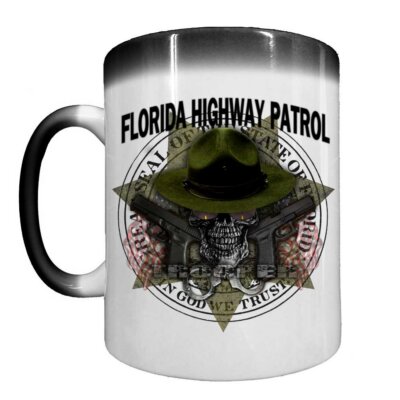 Florida Highway Patrol Law Enforcement Heat Activated 15 oz Ceramic Custom Coffee Mug