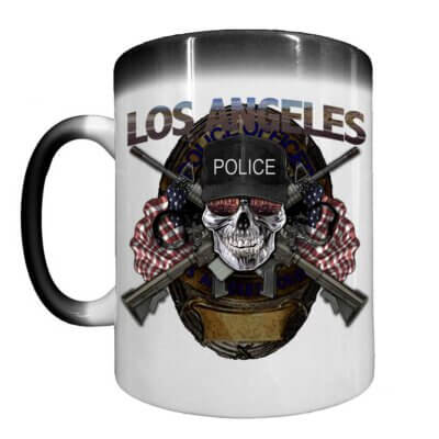 City of Los Angeles Police Department Law Enforcement Heat Activated 15 oz Ceramic Custom Coffee Mug