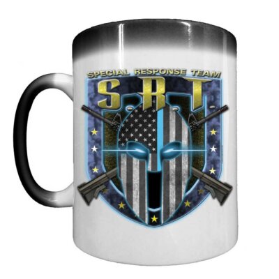Special Response Team Police Law Enforcement Heat Activated 15 oz Ceramic Custom Coffee Mug