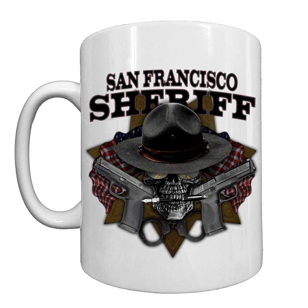 San Francisco Sheriff Law Enforcement Black or White 15 oz Custom Coffee Mug