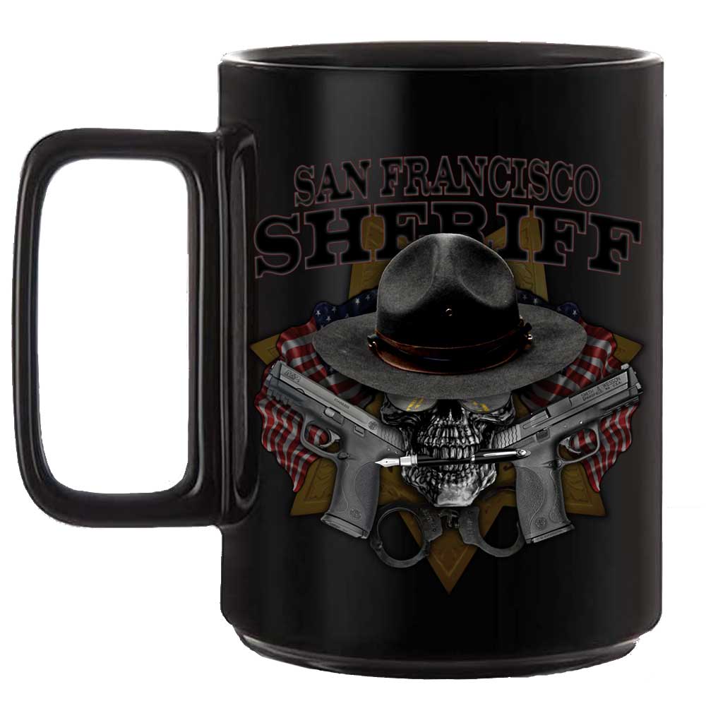 San Francisco Sheriff Law Enforcement Black or White 15 oz Custom Coffee Mug