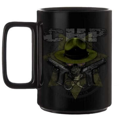 CHP California Highway Patrol Law Enforcement Black or White 15 oz Custom Coffee Mug