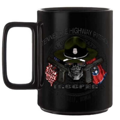 Tennessee Highway Patrol Trooper Law Enforcement Black or White 15 oz Custom Coffee Mug