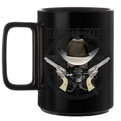 Texas State Trooper Law Enforcement Black or White 15 oz Custom Coffee Mug