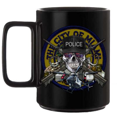 City of Miami Police Department Law Enforcement Black or White 15 oz Custom Coffee Mug