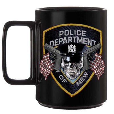 City of New York Police Department Law Enforcement Black or White 15 oz Custom Coffee Mug