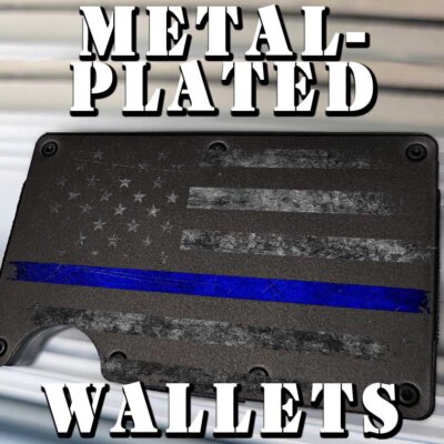 Metal-Plate Cardholder Men's Wallets